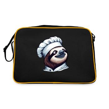 Proud Sloth Chef: Master at the Stove - Retro Bag - black/gold - Back
