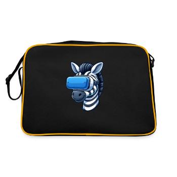 Cooler Zebra VR-Gamer - Retro Tasche - Schwarz/Gold - Hinten