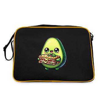 Sweet Avocado Lasagna Lover - Retro Bag - black/gold - Back