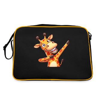 Cool Giraffe Dabbing Dab Dance - Retro Bag - black/gold - Back