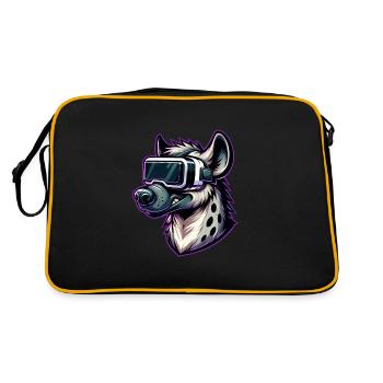 Hyäne VR Gamer Virtual Reality Spielspaß - Retro Tasche - Schwarz/Gold - Hinten