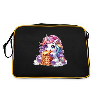 Unicorn Italian Lasagna Magical - Retro Bag - black/gold - Back