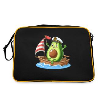 Cool dériveur à motif d’été avocat - Sac Retro - noir/or - Dos