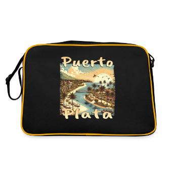 Puerto Plata, République dominicaine, Vacances grunge - Sac Retro - noir/or - Dos
