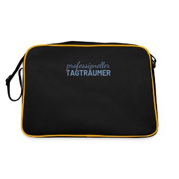 Professioneller Tagträumer - Retro Tasche - Schwarz/Gold - Hinten