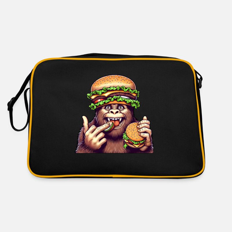 Bigfoot Sasquatch Burger de restauration rapide Sac Retro