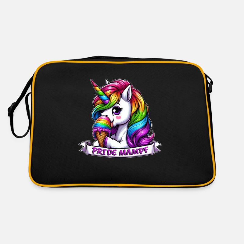 LGBTQ Einhorn Regenbogen Pride Mampf Eis Retro Tasche