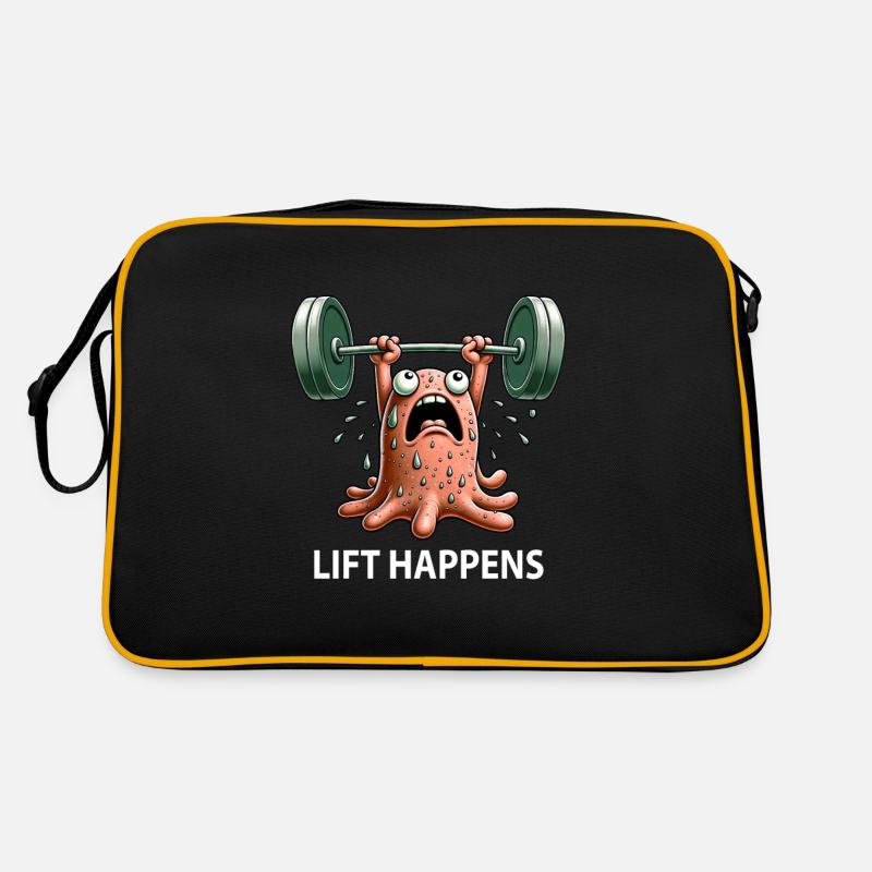 Amoeba Weightlifting Dumbbell Training Workout Retro Bag