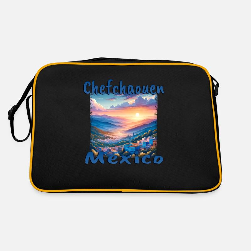 Chefchaouen, Mexique, Sunset Mountains Sac Retro