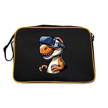 Drôle Dino T-Rex Réalité virtuelle VR Fun - Sac Retro - noir/or - Dos