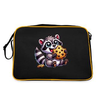 Mignon raton laveur biscuit dessert bonbons - Sac Retro - noir/or - Dos