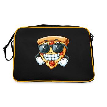 Cool Pizza Pizza Slice Pizza Lover - Sac Retro - noir/or - Dos