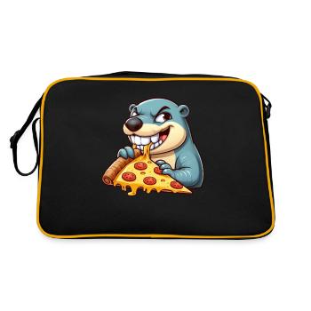mignonne hyène se balançant terrain de jeu dessin animé - Sac Retro - noir/or - Dos