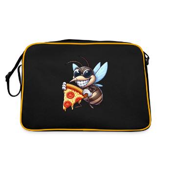 mignonne hyène se balançant terrain de jeu dessin animé - Sac Retro - noir/or - Dos