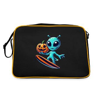 Halloween Alien Surfer Mignon Alien Surf - Sac Retro - noir/or - Dos
