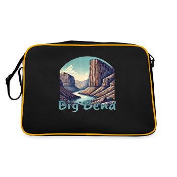 Texas Terlingua Santa Elena Canyon Big Bend - Retro Bag - black/gold - Back