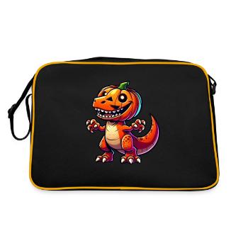 Drôle Halloween T-Rex Dinosaure Bande dessinée - Sac Retro - noir/or - Dos