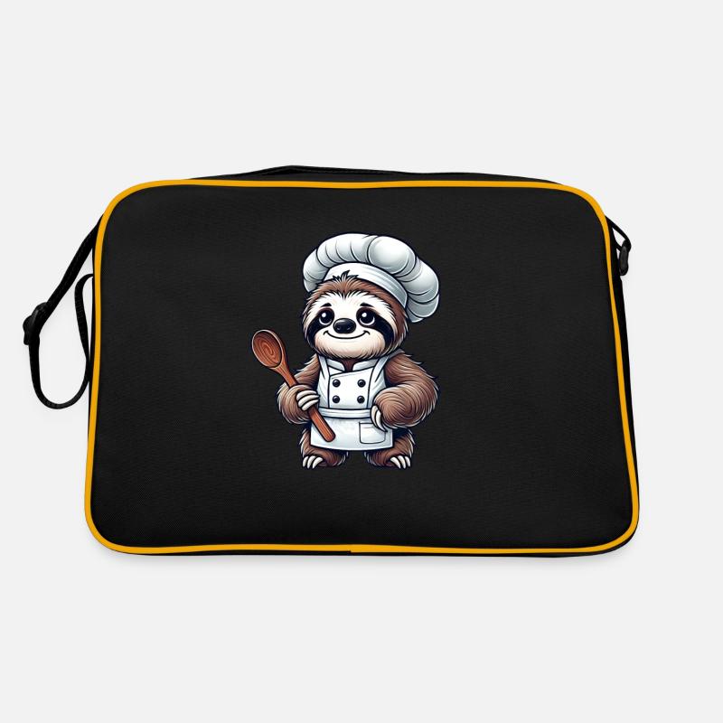 Cute Sloth Chef Chef Kitchen Cooking Retro Bag
