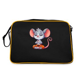 Mouse Yoga Meditation Relaxation Relax Exercise - Retro Bag - black/gold - Back