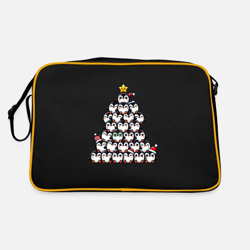 Pingouin Noël Drôle Arbre de Noël Sac Retro
