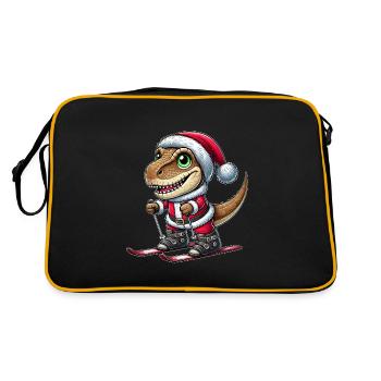 Noël Dino Skier Trex Père Noël - Sac Retro - noir/or - Dos