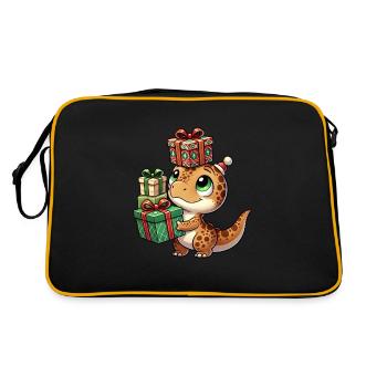 Fête de Noël Dino T-Rex - Sac Retro - noir/or - Dos