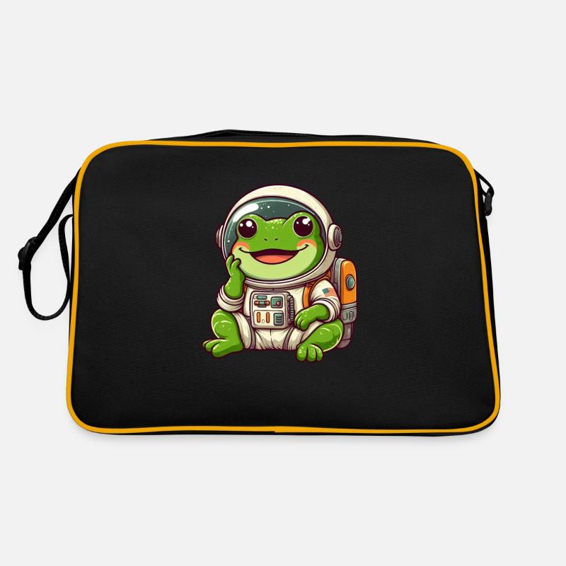 Frog Astronaut Space Grin Universe Retro Bag