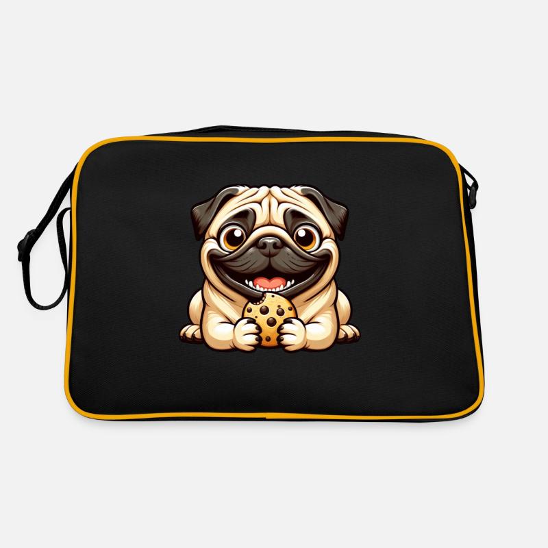 mignon carlin biscuit biscuits dessin animé dessert chien Sac Retro