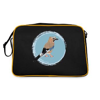 Geai eurasien II - Sac Retro - noir/or - Dos