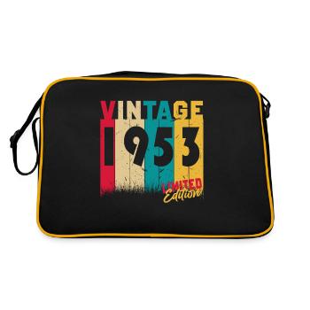 70 birthday 70 years born 1953 - Retro Bag - black/gold - Back