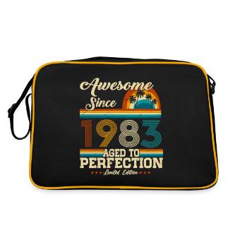 Né en 1983 Vintage Anniversaire Rétro - Sac Retro - noir/or - Dos