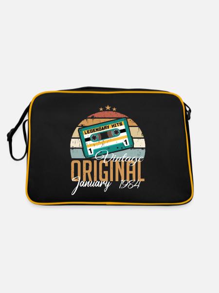 Les légendes sont nées en janvier 1984 - Sac Retro - noir/or - Dos