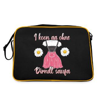 Costume bavarois I kaan aa sans dirndl saufa - Sac Retro - noir/or - Dos