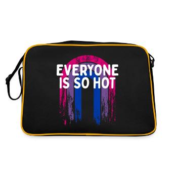 Everyone Is So Hot Bisexual LGBTQ Bi Pride Single - Retro Bag - black/gold - Back