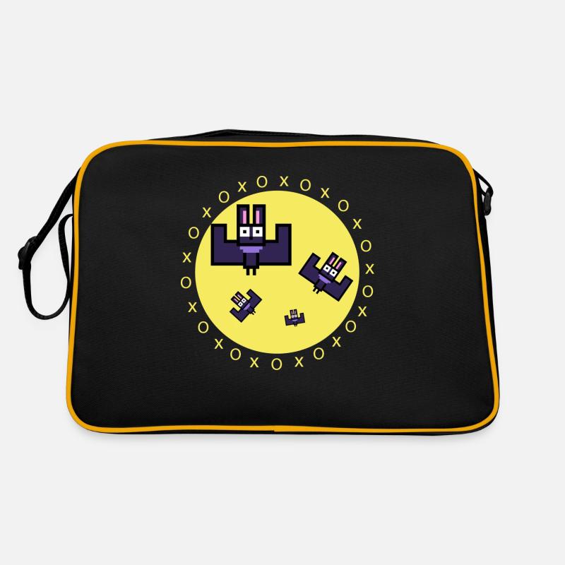 Fledermäuse mit Mond Retro Tasche