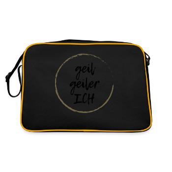 geil geiler Ich - Retro Tasche - Schwarz/Gold - Hinten