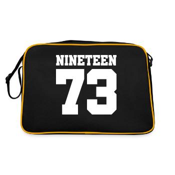 Birthday Year Nineteen Gift 1973 73 - Retro Bag - black/gold - Back