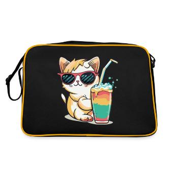A cat lover's dream - Retro Bag - black/gold - Back