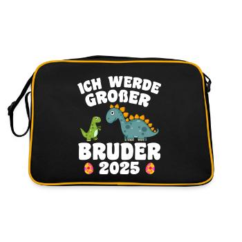 I'm going to be a big brother in 2025 - Retro Bag - black/gold - Back