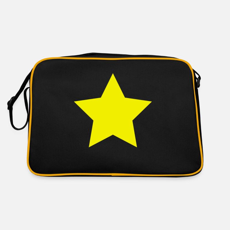 yellow star - Retro Bag - black/gold