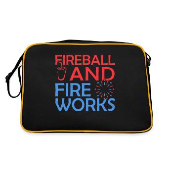 Fireball And Fireworks - Retro Bag - black/gold - Back