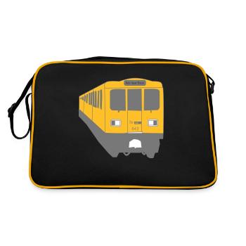 Berlin Train U1 - Retro Tasche - Schwarz/Gold - Hinten