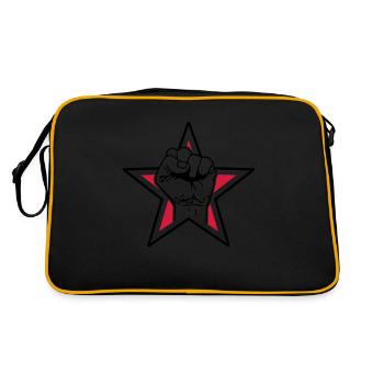 Étoile fist - fist liberté, lutter contre la - Sac Retro - noir/or - Dos