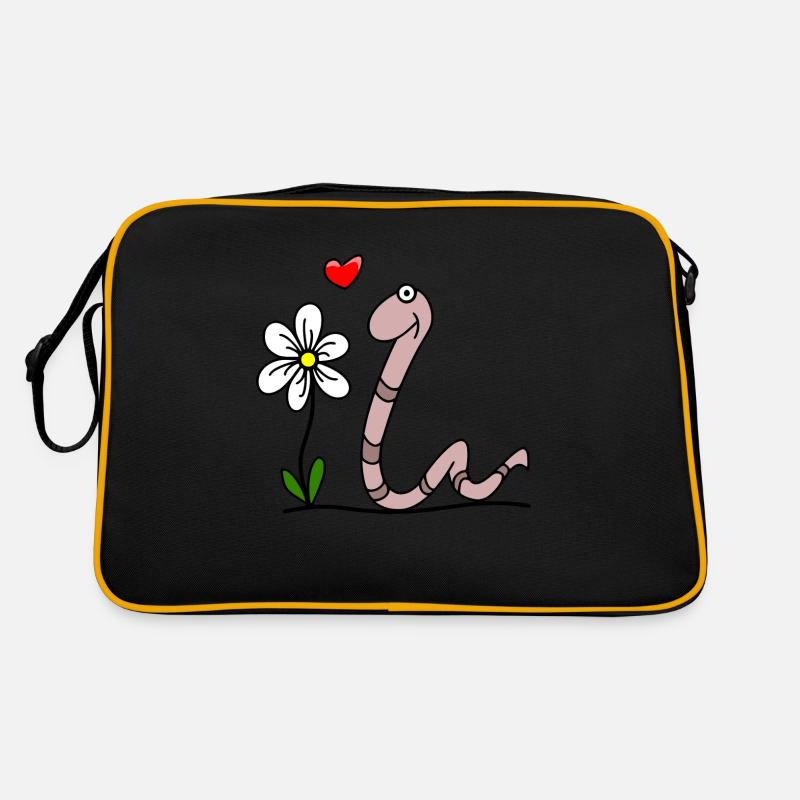 Ver avec fleur Sac Retro