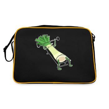Leek bench press studio - Retro Bag - black/gold - Back
