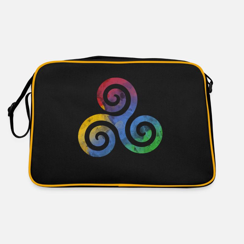 Triskele - Retro Tasche - Schwarz/Gold