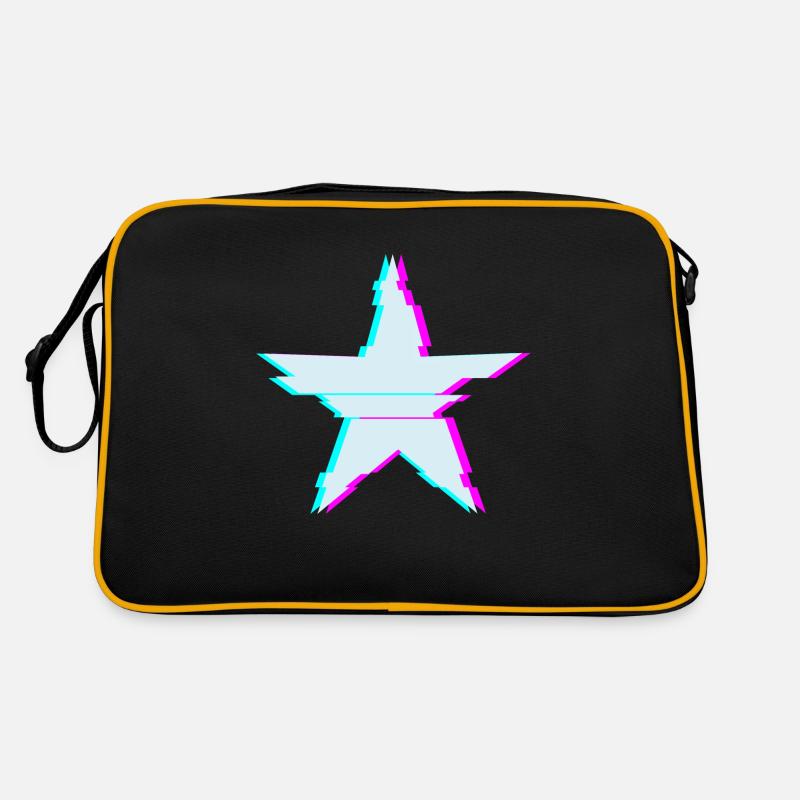 Stern mit Glitch Effekt Retro Tasche