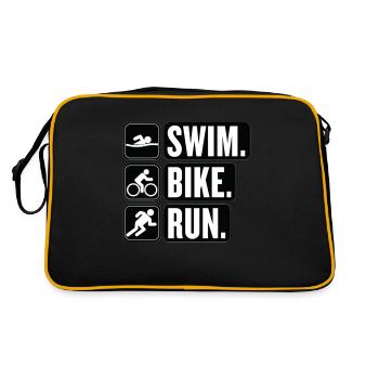 vie de triathlon - Sac Retro - noir/or - Dos