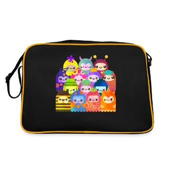 Kawaii Monster Community - Retro Bag - black/gold - Back