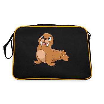 walrus - Retro Bag - black/gold - Back